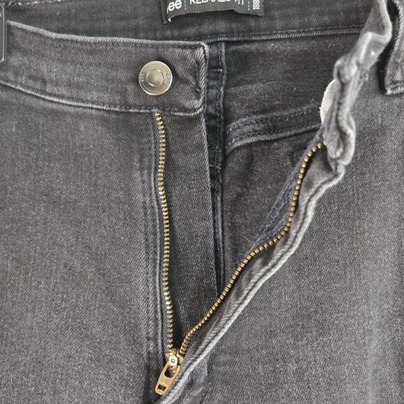 Lee Relaxed Fit at the waist Straight Women's size 16 Black Denim Jeans - Picture 4 of 10